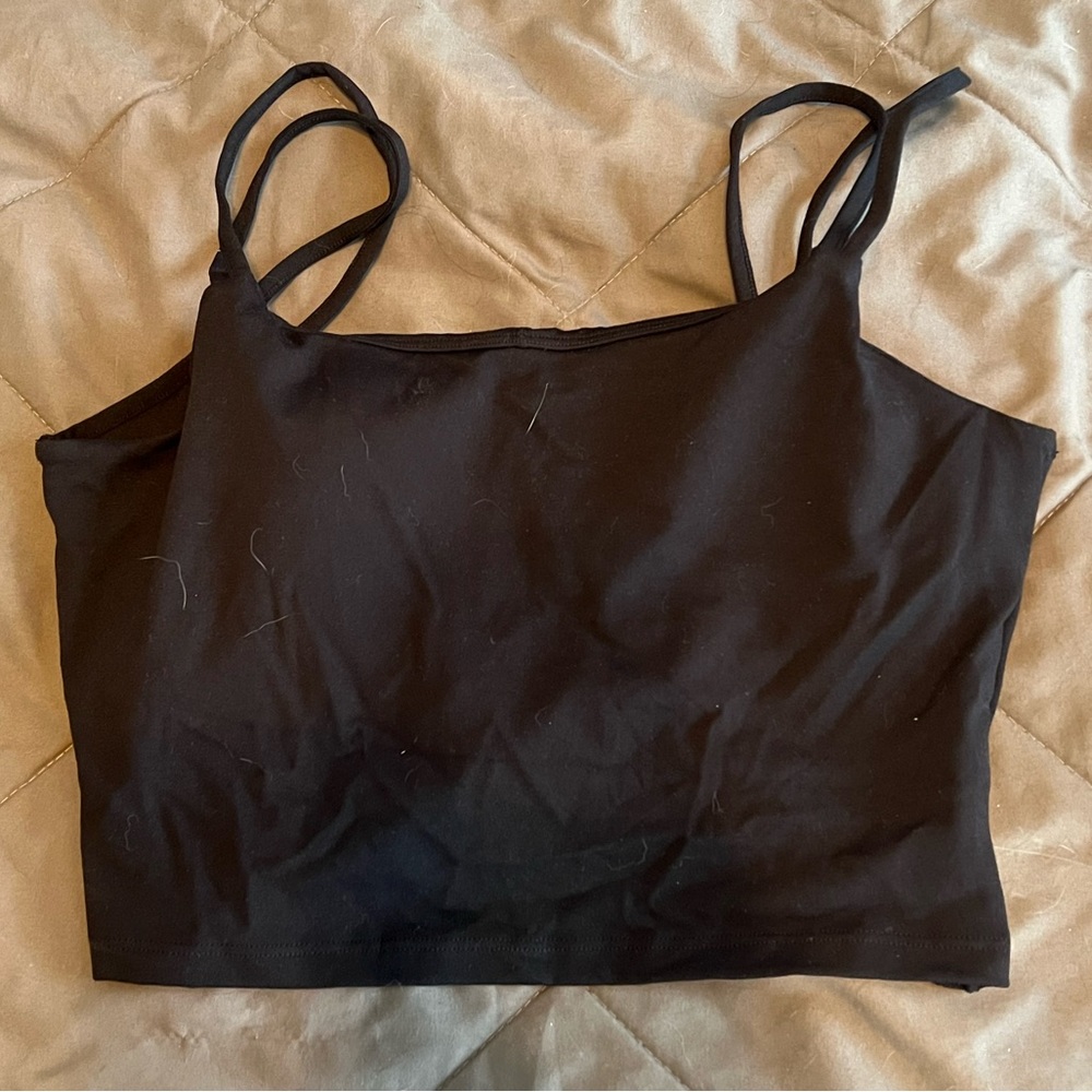Halara cross back crop with built in sports bra